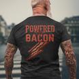 Powered By Bacon Men's T-shirt Back Print Gifts for Old Men