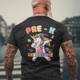 Pre-K Here I Come Dabbing Unicorn Back To School Men's T-shirt Back Print Gifts for Old Men