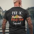 Pre-K Students School Farm Field Trip Squad Matching Men's T-shirt Back Print Gifts for Old Men