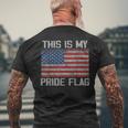 This Is My Pride Flag American Men's T-shirt Back Print Gifts for Old Men