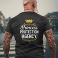 Princess Protection Agency Tiara Badge Mens Father's Day Mens Back Print T-shirt Gifts for Old Men