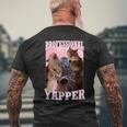 Professional Yapper Meme Screaming Cat Men's T-shirt Back Print Gifts for Old Men