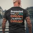 Promoted From Dog Grandpa To Human Grandpa Father's Day Men's T-shirt Back Print Gifts for Old Men