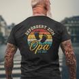 Promoted To Grandpa 2023 Vintage Retro T-Shirt mit Rückendruck Geschenke für alte Männer