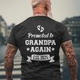 Promoted To Grandpa 2025 Again For New Baby Men's T-shirt Back Print Gifts for Old Men