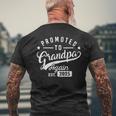Promoted To Grandpa Again Est 2025 Grandpa Baby Announcement Men's T-shirt Back Print Gifts for Old Men