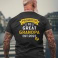 Promoted To Great Grandpa Est 2022 Pregnancy Announcement Mens Back Print T-shirt Gifts for Old Men