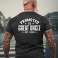 Promoted To Great Uncle 2024 Family Pregnancy Announcement Men's T-shirt Back Print Gifts for Old Men