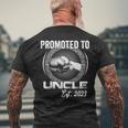Promoted To Uncle 2023 First Time Fathers Day New Uncle Men's T-shirt Back Print Gifts for Old Men