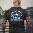 Proud Boyfriend Us Air Force Usaf Veteran Mens Back Print T-shirt Gifts for Old Men