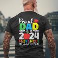 Proud Dad Of A Class Of 2024 Preschool Graduate Graduation Men's T-shirt Back Print Gifts for Old Men