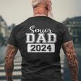 Proud Dad Class Of 2024 Senior Graduate 2024 Senior 24 Men's T-shirt Back Print Gifts for Old Men