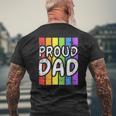 Proud Dad Lgb Dad Graphic Tees Pride Month Mens Back Print T-shirt Gifts for Old Men