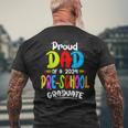 Proud Dad Of A Preschool Graduate Graduation Class Of 2024 Men's T-shirt Back Print Gifts for Old Men