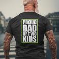 Proud Dad Of Two Kids Proud Daddy Mens Back Print T-shirt Gifts for Old Men