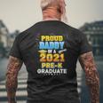 Proud Daddy Of A 2021 Pre-K Graduate Last Day School Grad Mens Back Print T-shirt Gifts for Old Men