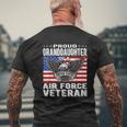Proud Granddaughter Of A Us Air Force Veteran Mens Back Print T-shirt Gifts for Old Men