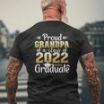Proud Grandpa Of A Class Of 2022 Graduate Senior Graduation Mens Back Print T-shirt Gifts for Old Men