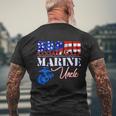 Proud Marine Uncle Patriotic Usa Military 2020 Mens Back Print T-shirt Gifts for Old Men