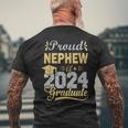 Proud Nephew Of A 2024 Graduate Graduation Senior 2024 Men's T-shirt Back Print Gifts for Old Men