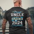 Proud Uncle Of A Class Of 2024 Graduate Senior 2024 Men's T-shirt Back Print Gifts for Old Men