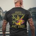 Proud Vegetarian Weed Virgo Vintage 420 Men's T-shirt Back Print Gifts for Old Men