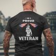 Proud Veteran Thank You Veterans On Veterans Day With Flag Mens Back Print T-shirt Gifts for Old Men