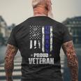 Proud Veteran Us Navy Patriotic Veteran Father's Day Men's T-shirt Back Print Gifts for Old Men