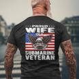 Proud Wife Of Us Submarine Veteran Patriotic Military Spouse V2 Mens Back Print T-shirt Gifts for Old Men
