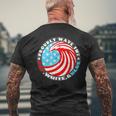 Proudly Wave The Red White Blue 4Th Of July Beach Men's T-shirt Back Print Gifts for Old Men