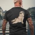 Pug Yoga Fitness Workout Gym Dog Lovers Puppy Athletic Pose Men's T-shirt Back Print Gifts for Old Men