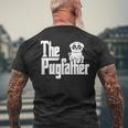 The Pugfather Pug Dad Dog Father Father's Day Kawaii Men's T-shirt Back Print Gifts for Old Men