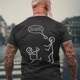 Pull Yourself Together Man Stick Figures Stickman Men's T-shirt Back Print Gifts for Old Men