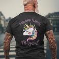 Punk Rock Anarchy Unicorn Men's T-shirt Back Print Gifts for Old Men