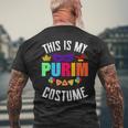 This Is My Purim Costume Purim Jewish Holiday Festival Jew Men's T-shirt Back Print Gifts for Old Men