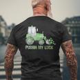 Pushing My Luck Construction Worker St Patrick's Day Boys Men's T-shirt Back Print Gifts for Old Men