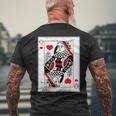 Queen Of Hearts Valentines Day Cool V-Day Couple Matching Men's T-shirt Back Print Gifts for Old Men