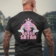 Queer Satan Baphomet Nicht-Binäre Geschlechtsflüssigkeit Queer Pride T-Shirt mit Rückendruck Geschenke für alte Männer