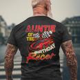 Race Car Party Auntie Of The Birthday Racer Racing Family Men's T-shirt Back Print Gifts for Old Men