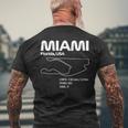 Race Track In Miami Formula Racing Circuits Sport Men's T-shirt Back Print Gifts for Old Men