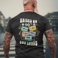 Raised On 90S Boy Bands Gen X Tape Retro Music Mixtape Men's T-shirt Back Print Gifts for Old Men