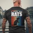 Rats Vintage Stripes Sweet Saying For Rat Holder T-Shirt mit Rückendruck Geschenke für alte Männer