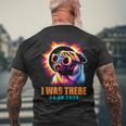 I Was There Total Solar Eclipse 2024 Pug Dog With Glasses Men's T-shirt Back Print Gifts for Old Men