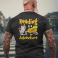 Reading Is A Ticket To Adventure Library Men's T-shirt Back Print Gifts for Old Men