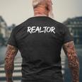 Real State Agent Rent Is Due Fathers Dad Husband For Realtor Mens Back Print T-shirt Gifts for Old Men