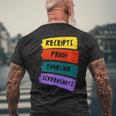 Receipts Proof Timeline Screenshots Men's T-shirt Back Print Gifts for Old Men