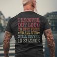 I Recover Out Loud Alcoholics Aa Narcotics Na Anonymous Men's T-shirt Back Print Gifts for Old Men