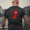 Red Devil T-Shirt mit Rückendruck Geschenke für alte Männer