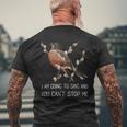 Red Robin's Singing Warning I'm Going To Sing Bird Lover Men's T-shirt Back Print Gifts for Old Men