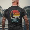Reel Cool Dad Fishing Fisherman Father's Day Mens Back Print T-shirt Gifts for Old Men